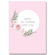 Personalised Blooming Super Star Card